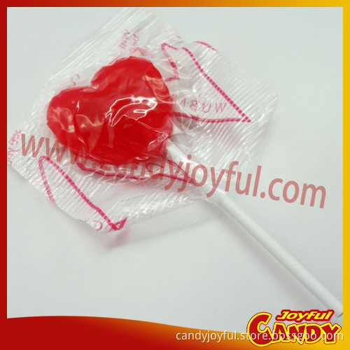 Strawberry Flavored Lollipop Heart Candies